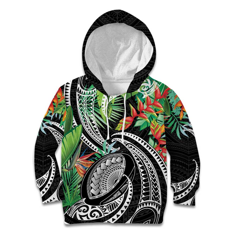 Polynesian Pacific Rugby Tribal Kid Hoodie Tropical Vibe