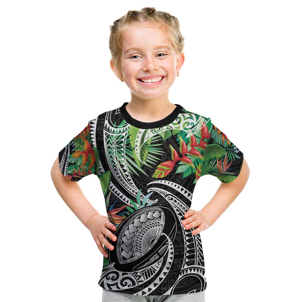 Polynesian Pacific Rugby Tribal Kid T Shirt Tropical Vibe