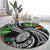 Polynesian Pacific Rugby Tribal Round Carpet Tropical Vibe