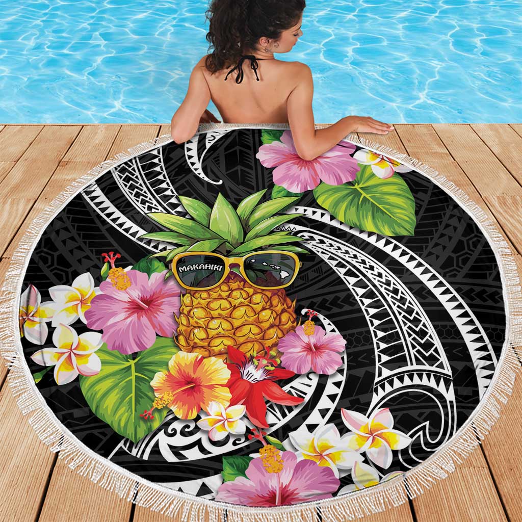Hau'oli Makahiki Hou Beach Blanket Aloha Pineapple Tropical Vibe LT9 - Polynesian Pride