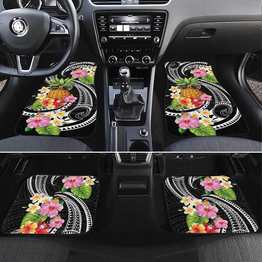 Hau'oli Makahiki Hou Car Mats Aloha Pineapple Tropical Vibe