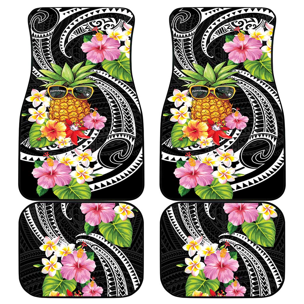 Hau'oli Makahiki Hou Car Mats Aloha Pineapple Tropical Vibe LT9 - Polynesian Pride