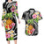 Hau'oli Makahiki Hou Couples Matching Long Sleeve Bodycon Dress and Hawaiian Shirt Aloha Pineapple Tropical Vibe