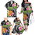 Hau'oli Makahiki Hou Family Matching Off The Shoulder Long Sleeve Dress and Hawaiian Shirt Aloha Pineapple Tropical Vibe