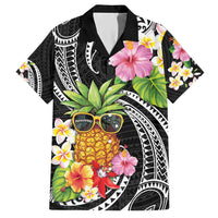 Hau'oli Makahiki Hou Family Matching Short Sleeve Bodycon Dress and Hawaiian Shirt Aloha Pineapple Tropical Vibe