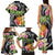 Hau'oli Makahiki Hou Family Matching Tank Maxi Dress and Hawaiian Shirt Aloha Pineapple Tropical Vibe