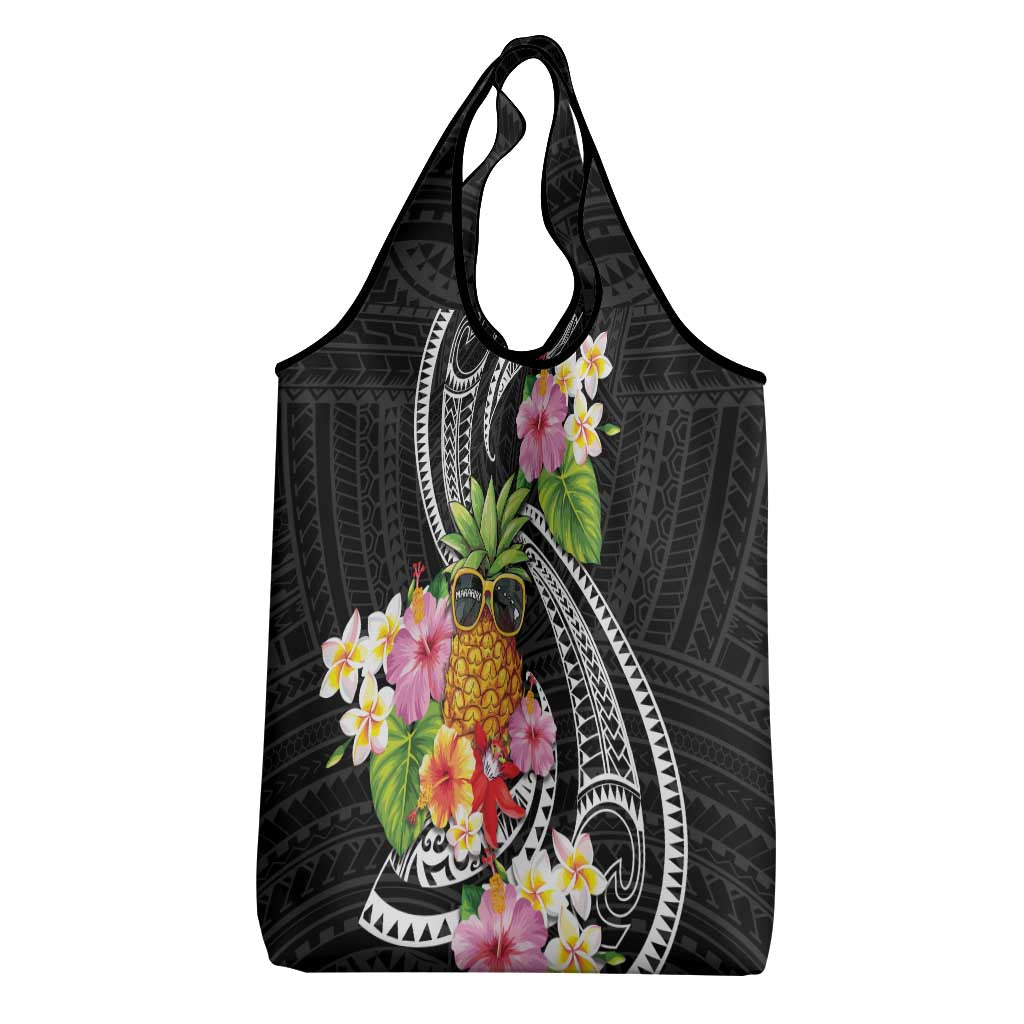 Hau'oli Makahiki Hou Grocery Bag Aloha Pineapple Tropical Vibe LT9 - Polynesian Pride