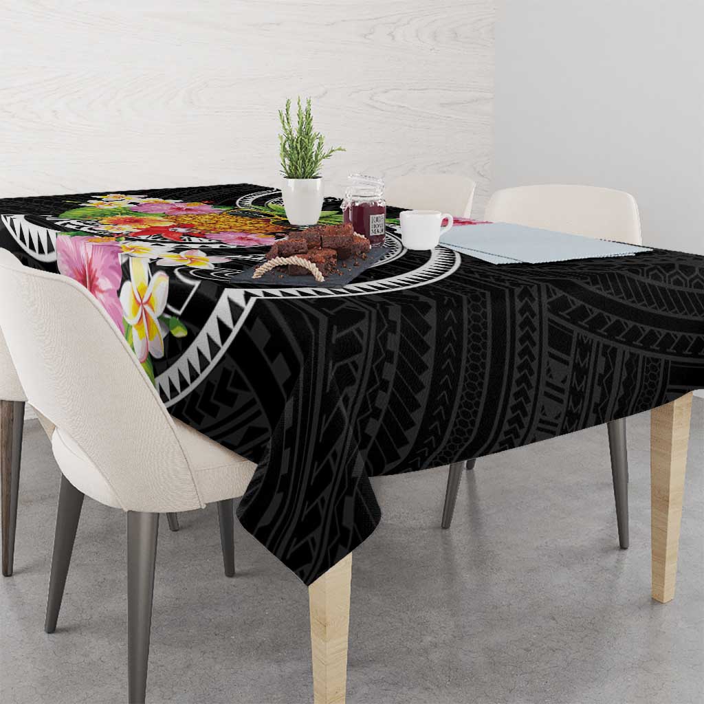 Hau'oli Makahiki Hou Tablecloth Aloha Pineapple Tropical Vibe LT9 - Polynesian Pride