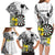 Personalised New Zealand Darts Family Matching Long Sleeve Bodycon Dress and Hawaiian Shirt Kowhai Floral with Maori Tattoo