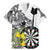 Personalised New Zealand Darts Family Matching Mermaid Dress and Hawaiian Shirt Kowhai Floral with Maori Tattoo