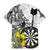 Personalised New Zealand Darts Family Matching Mermaid Dress and Hawaiian Shirt Kowhai Floral with Maori Tattoo