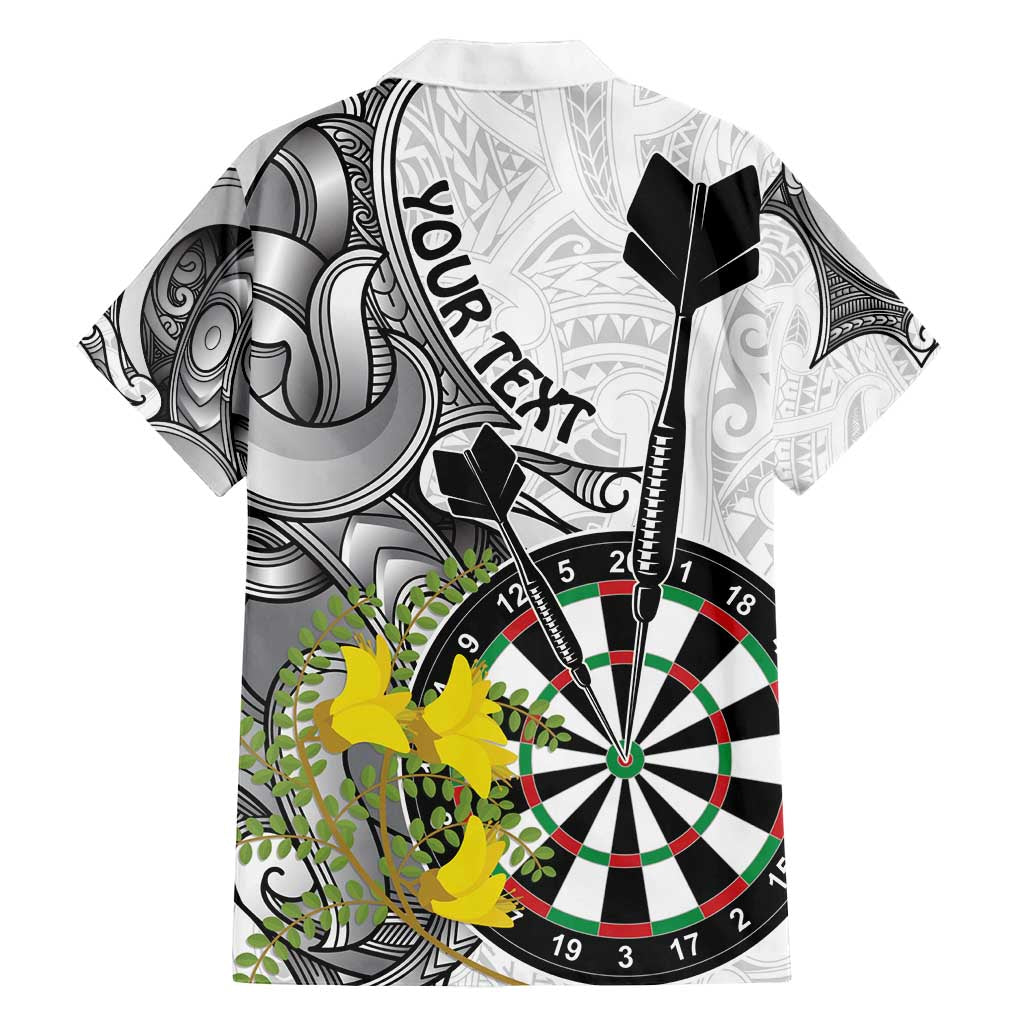 Personalised New Zealand Darts Family Matching Puletasi and Hawaiian Shirt Kowhai Floral with Maori Tattoo LT9 - Polynesian Pride