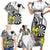 Personalised New Zealand Darts Family Matching Short Sleeve Bodycon Dress and Hawaiian Shirt Kowhai Floral with Maori Tattoo