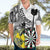 Personalised New Zealand Darts Hawaiian Shirt Kowhai Floral with Maori Tattoo