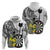 Personalised New Zealand Darts Hoodie Kowhai Floral with Maori Tattoo