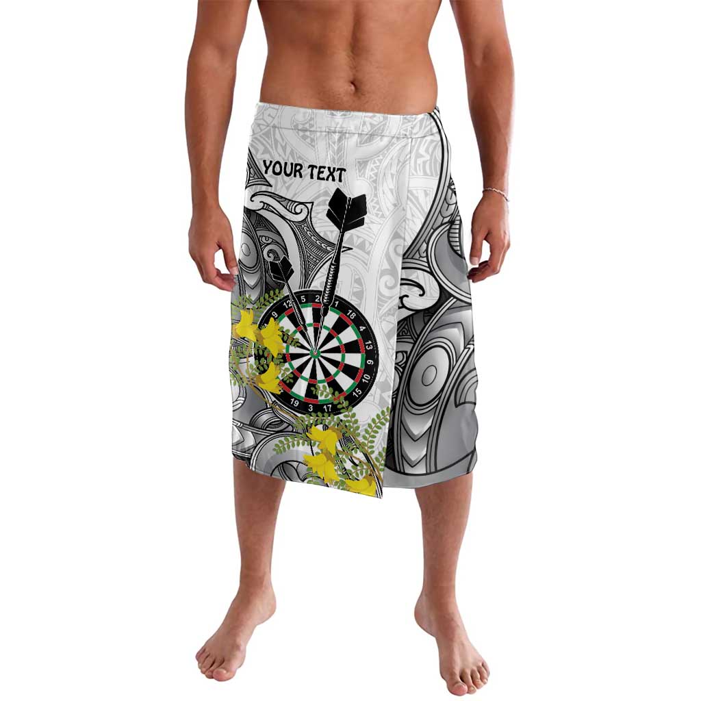 Personalised New Zealand Darts Lavalava Kowhai Floral with Maori Tattoo LT9 Black - Polynesian Pride