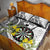 Personalised New Zealand Darts Quilt Bed Set Kowhai Floral with Maori Tattoo