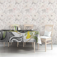Personalised New Zealand Darts Tablecloth Kowhai Floral with Maori Tattoo LT9 - Polynesian Pride