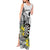 Personalised New Zealand Darts Tank Maxi Dress Kowhai Floral with Maori Tattoo