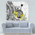 Personalised New Zealand Darts Tapestry Kowhai Floral with Maori Tattoo