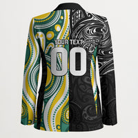 Custom Australia vs New Zealand Blazer Rugby Rivalry Two Nations One Battle LT9 - Polynesian Pride