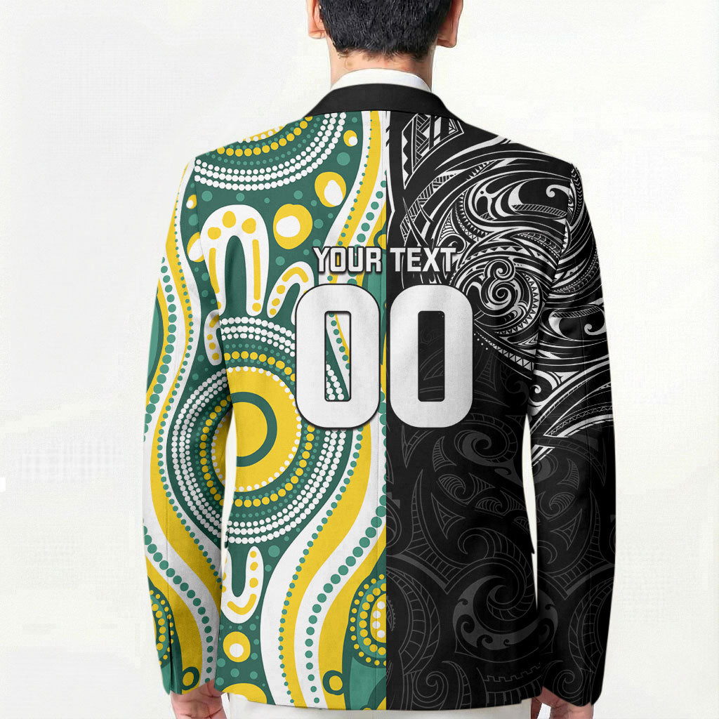Custom Australia vs New Zealand Blazer Rugby Rivalry Two Nations One Battle LT9 - Polynesian Pride
