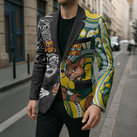 Custom Australia vs New Zealand Blazer Rugby Rivalry Two Nations One Battle LT9 - Polynesian Pride