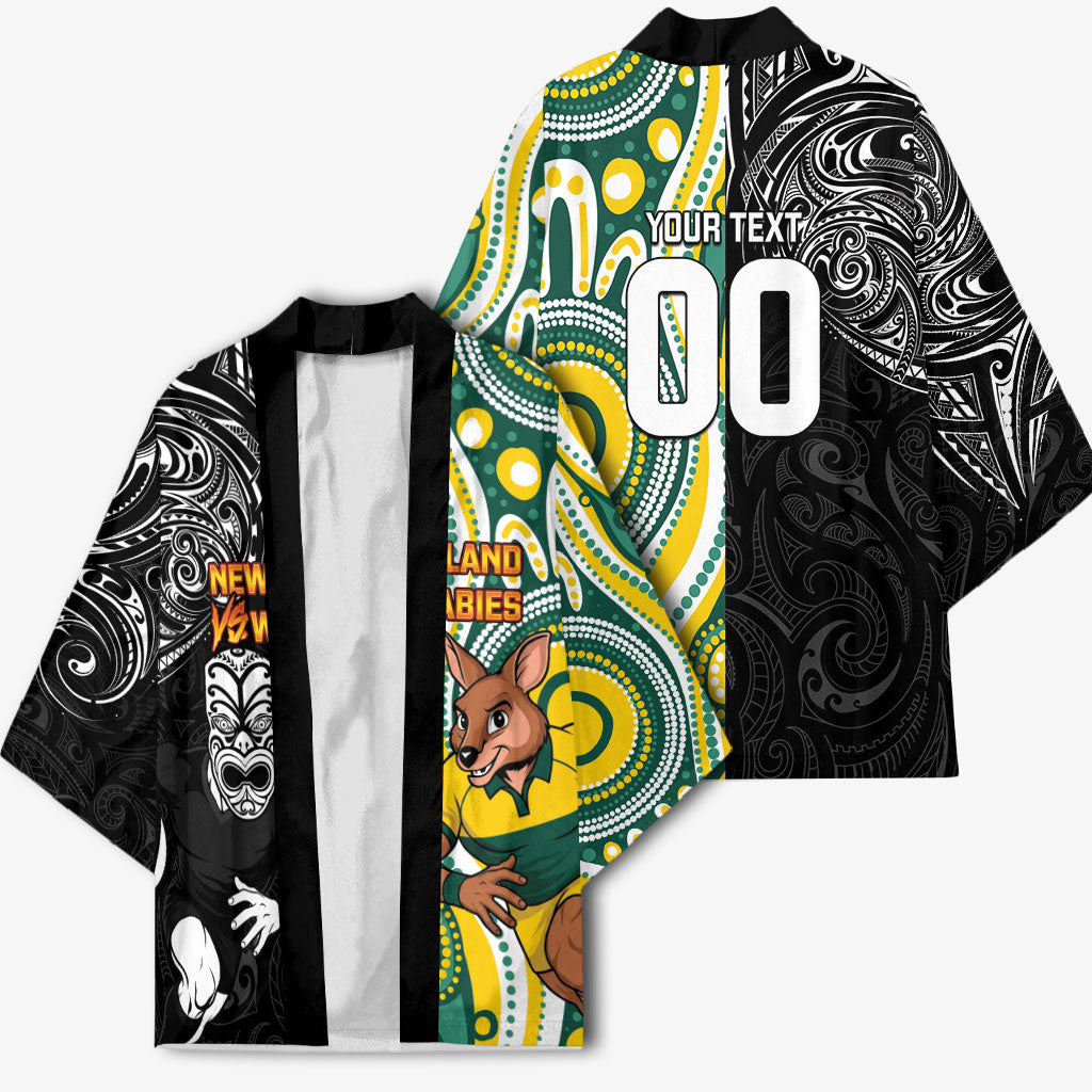 Custom Australia vs New Zealand Kimono Rugby Rivalry Two Nations One Battle LT9 - Polynesian Pride