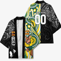 Custom Australia vs New Zealand Kimono Rugby Rivalry Two Nations One Battle LT9 - Polynesian Pride