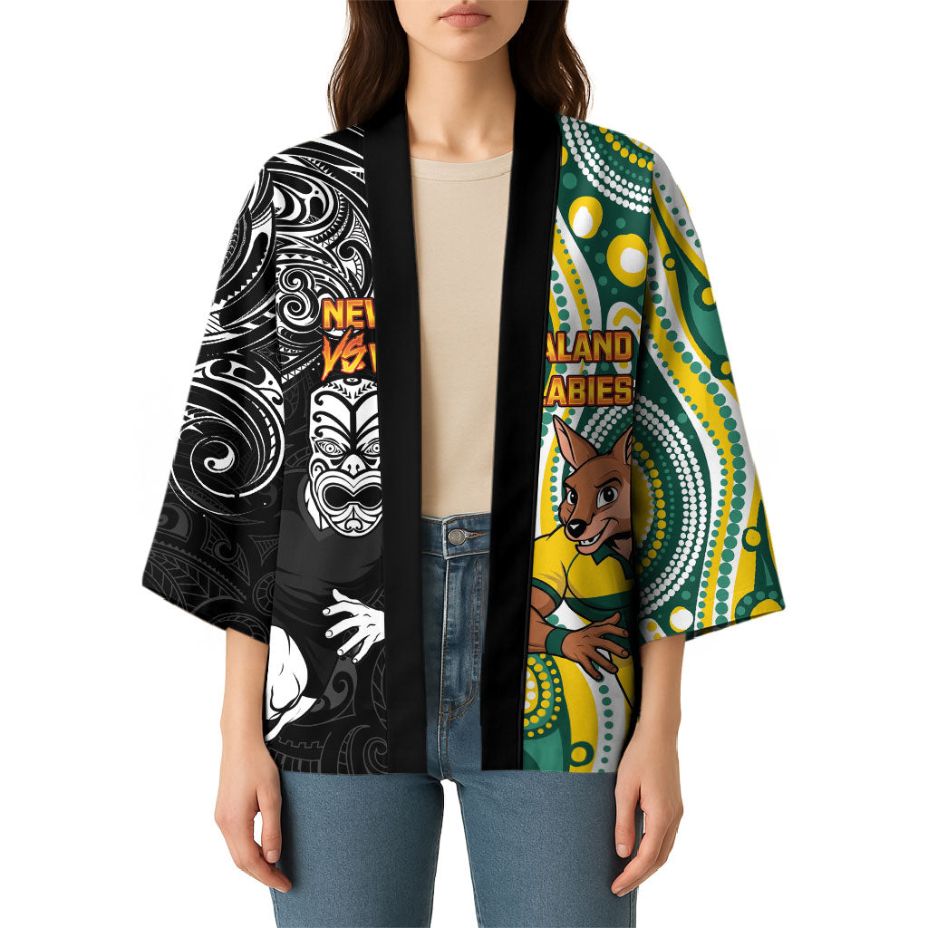 Custom Australia vs New Zealand Kimono Rugby Rivalry Two Nations One Battle LT9 - Polynesian Pride