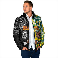 Custom Australia vs New Zealand Padded Jacket Rugby Rivalry Two Nations One Battle LT9 - Polynesian Pride