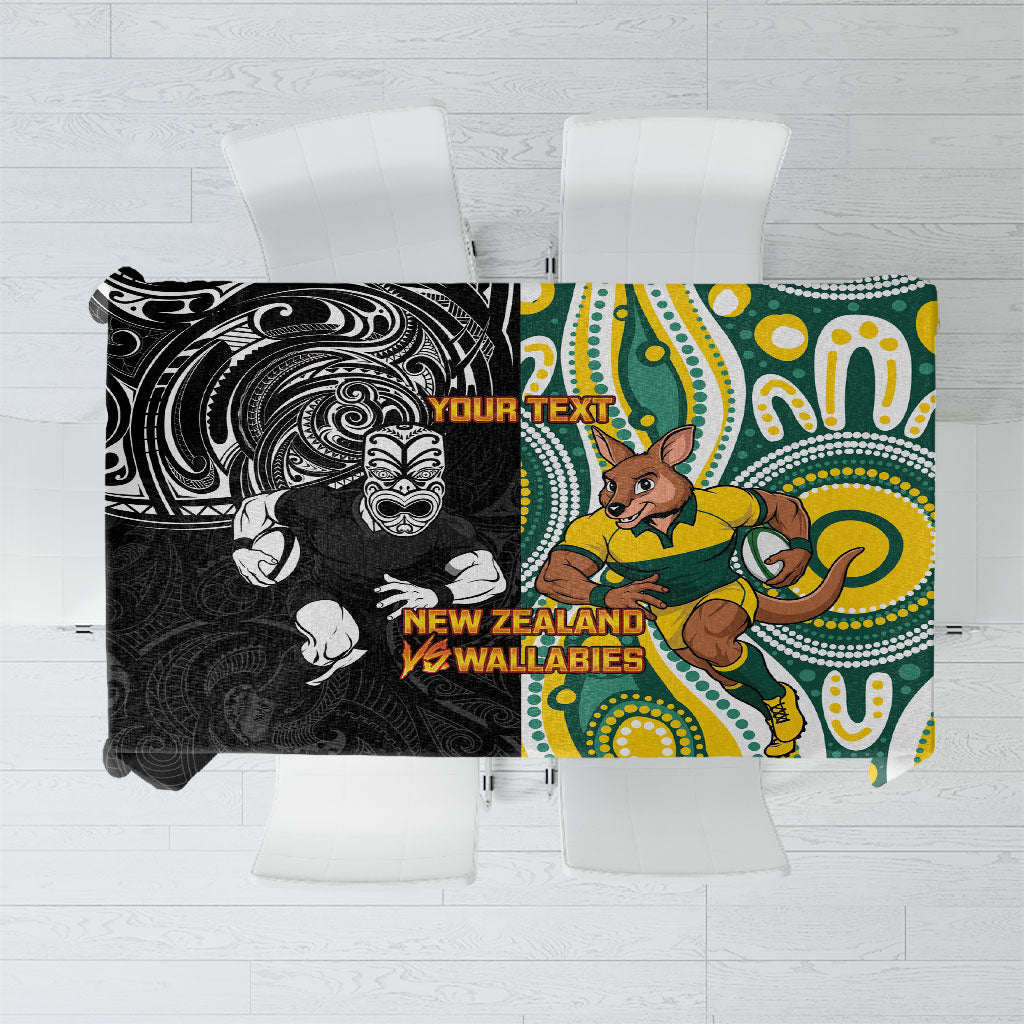 Custom Australia vs New Zealand Tablecloth Rugby Rivalry Two Nations One Battle LT9 Multicolor - Polynesian Pride
