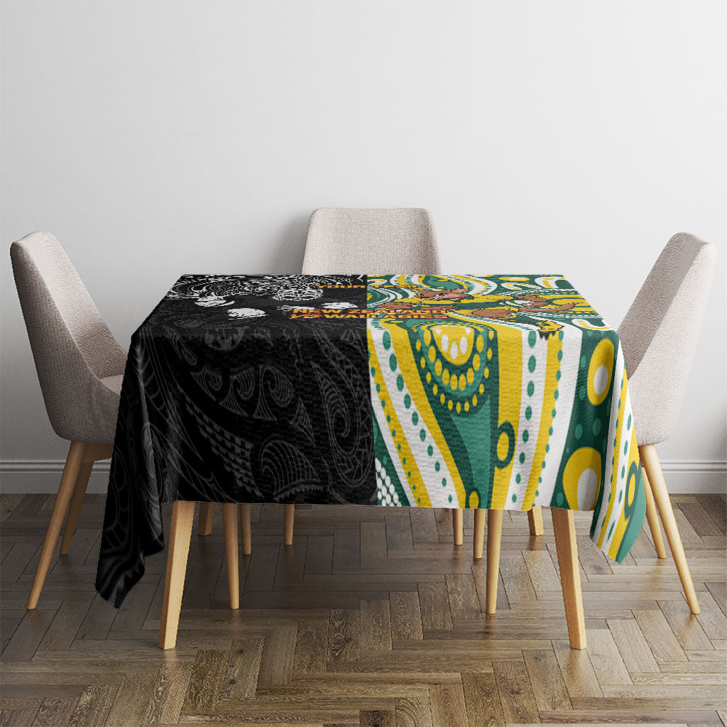 Custom Australia vs New Zealand Tablecloth Rugby Rivalry Two Nations One Battle LT9 - Polynesian Pride