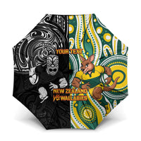 Custom Australia vs New Zealand Umbrella Rugby Rivalry Two Nations One Battle LT9 One Size Folded 11.42 inch Opened Diameter 37.4 inch Multicolor - Polynesian Pride
