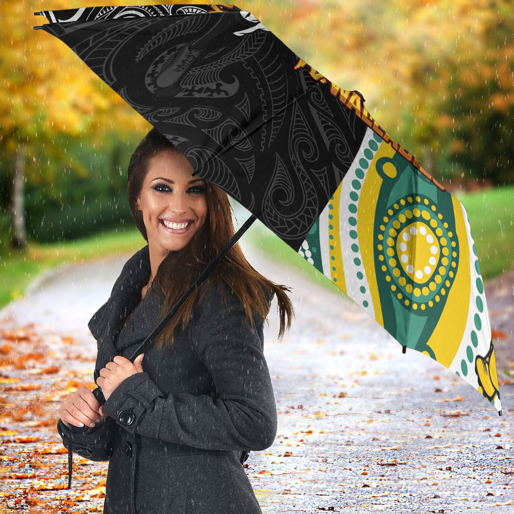 Custom Australia vs New Zealand Umbrella Rugby Rivalry Two Nations One Battle LT9 - Polynesian Pride