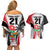 Custom Fiji England Rugby Couples Matching Off Shoulder Short Dress and Hawaiian Shirt Tapa Pattern and Rose Flower World Cup 2023 LT9 - Polynesian Pride