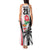 Custom Fiji England Rugby Tank Maxi Dress Tapa Pattern and Rose Flower World Cup 2023 LT9 - Polynesian Pride