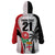 Custom Fiji England Rugby Wearable Blanket Hoodie Tapa Pattern and Rose Flower World Cup 2023 LT9 - Polynesian Pride