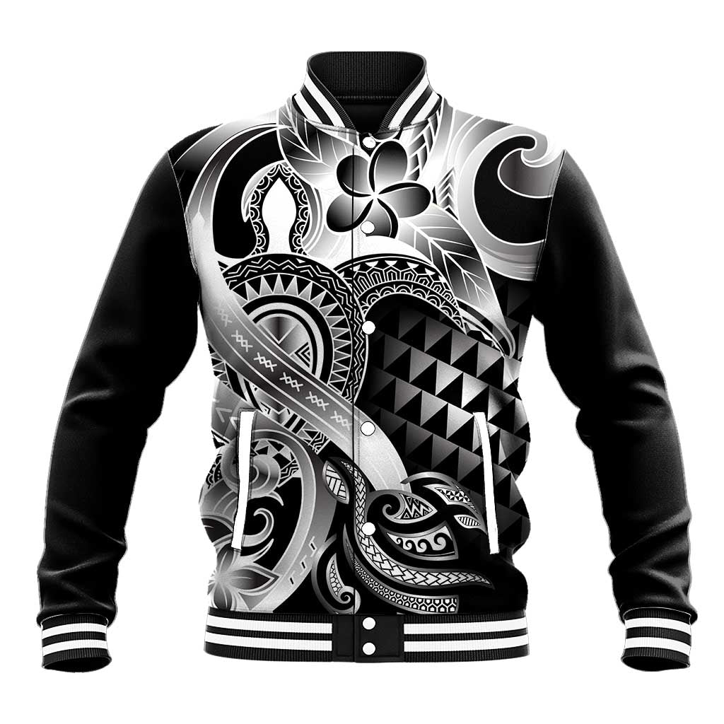 Aloha Black Tribal Honu Tattoo Baseball Jacket
