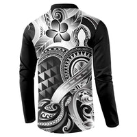 Aloha Black Tribal Honu Tattoo Button Sweatshirt