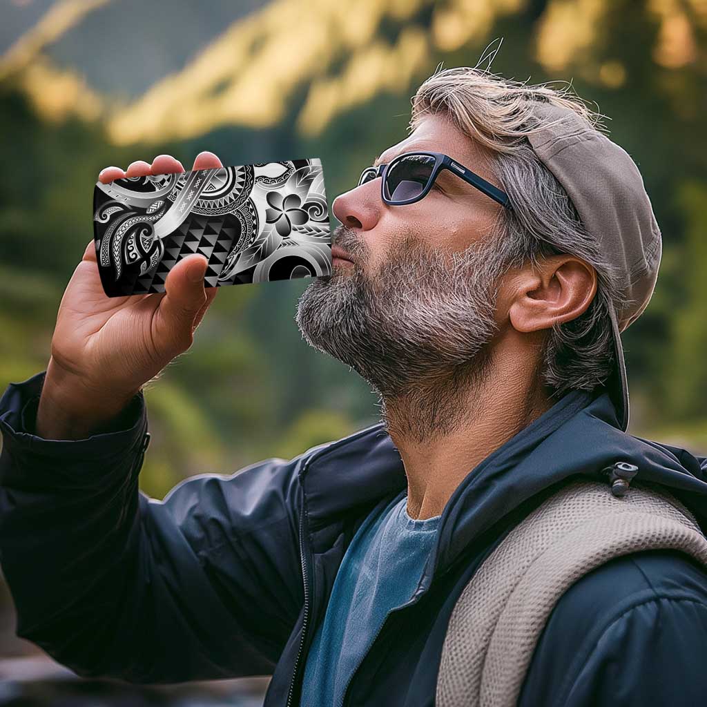 Aloha Black Tribal Honu Tattoo 4 in 1 Can Cooler Tumbler