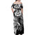 Aloha Black Tribal Honu Tattoo Family Matching Off Shoulder Maxi Dress and Hawaiian Shirt