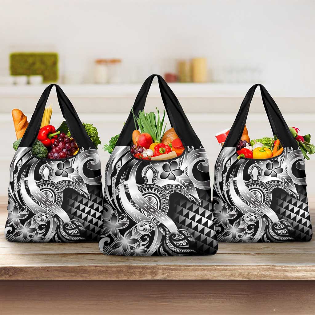Aloha Black Tribal Honu Tattoo Grocery Bag