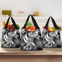 Aloha Black Tribal Honu Tattoo Grocery Bag