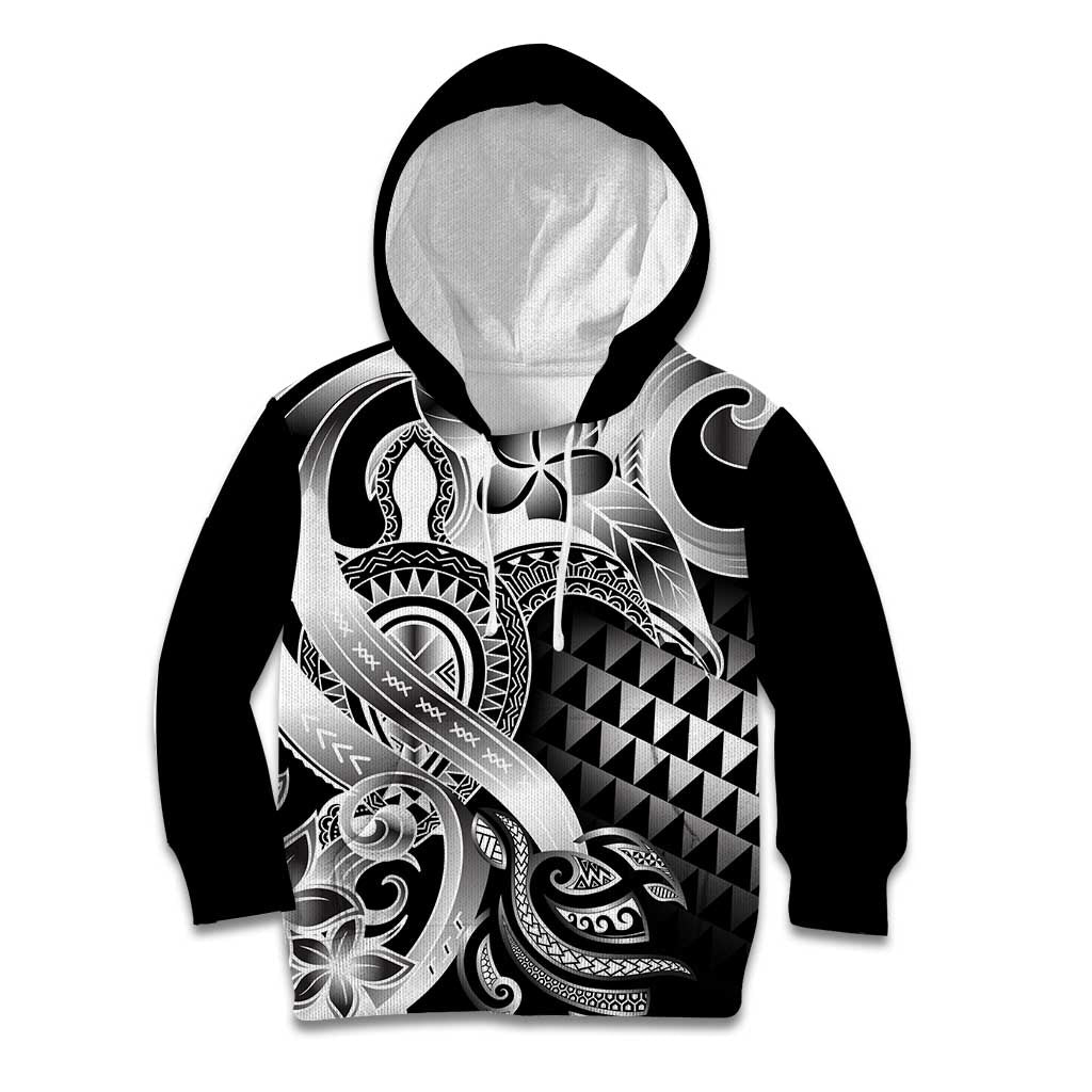 Aloha Black Tribal Honu Tattoo Kid Hoodie