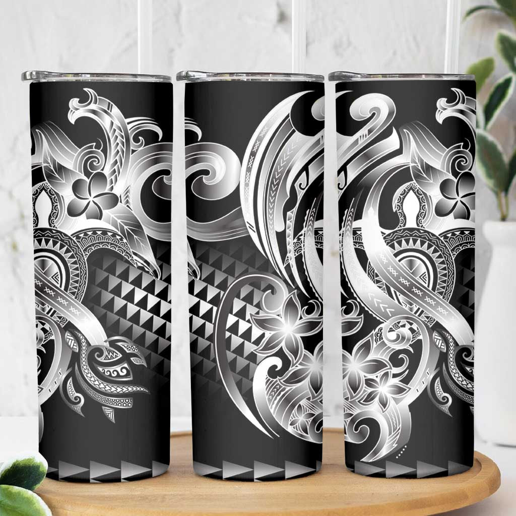 Aloha Black Tribal Honu Tattoo Skinny Tumbler