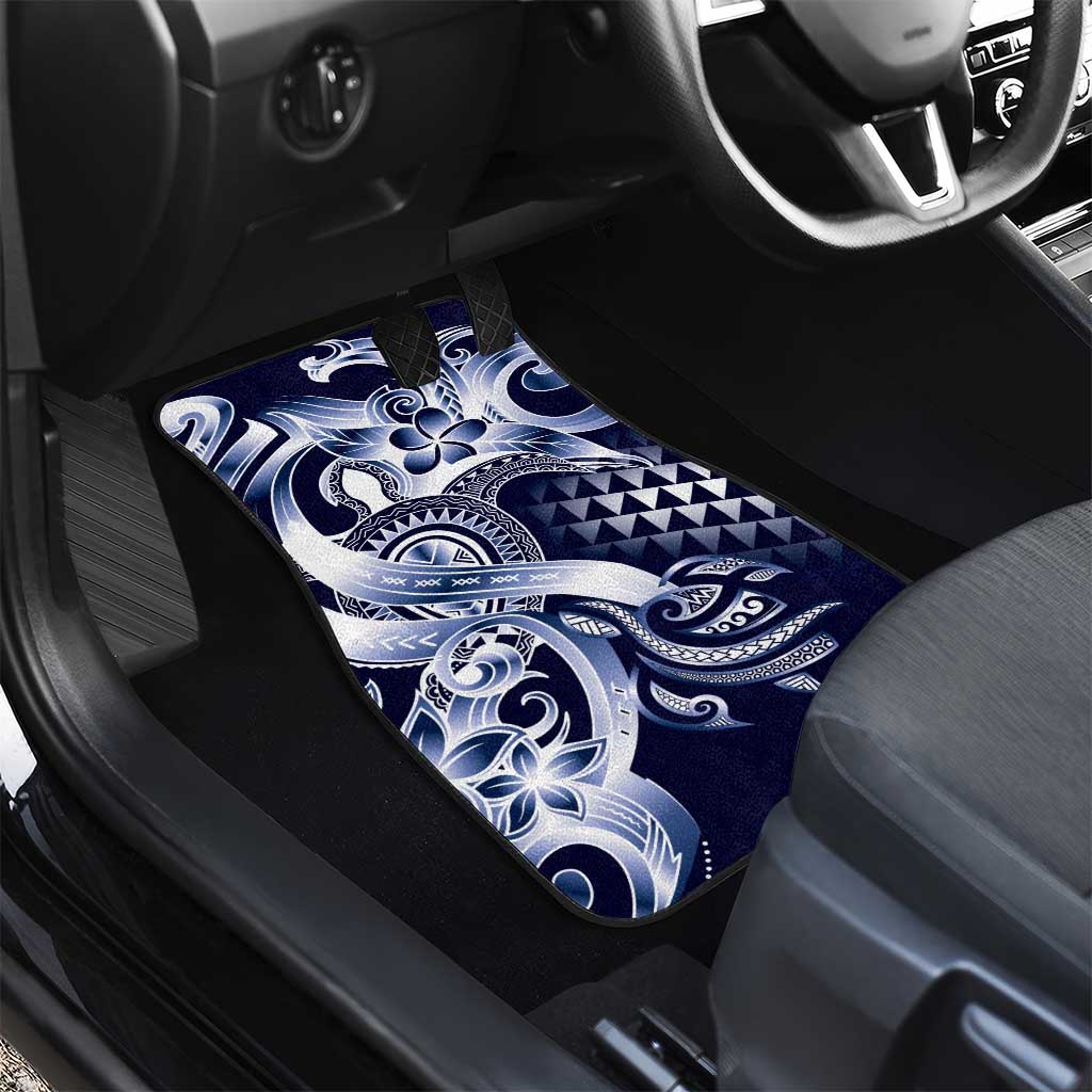Aloha Blue Tribal Honu Tattoo Car Mats