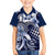 Aloha Blue Tribal Honu Tattoo Family Matching Puletasi and Hawaiian Shirt