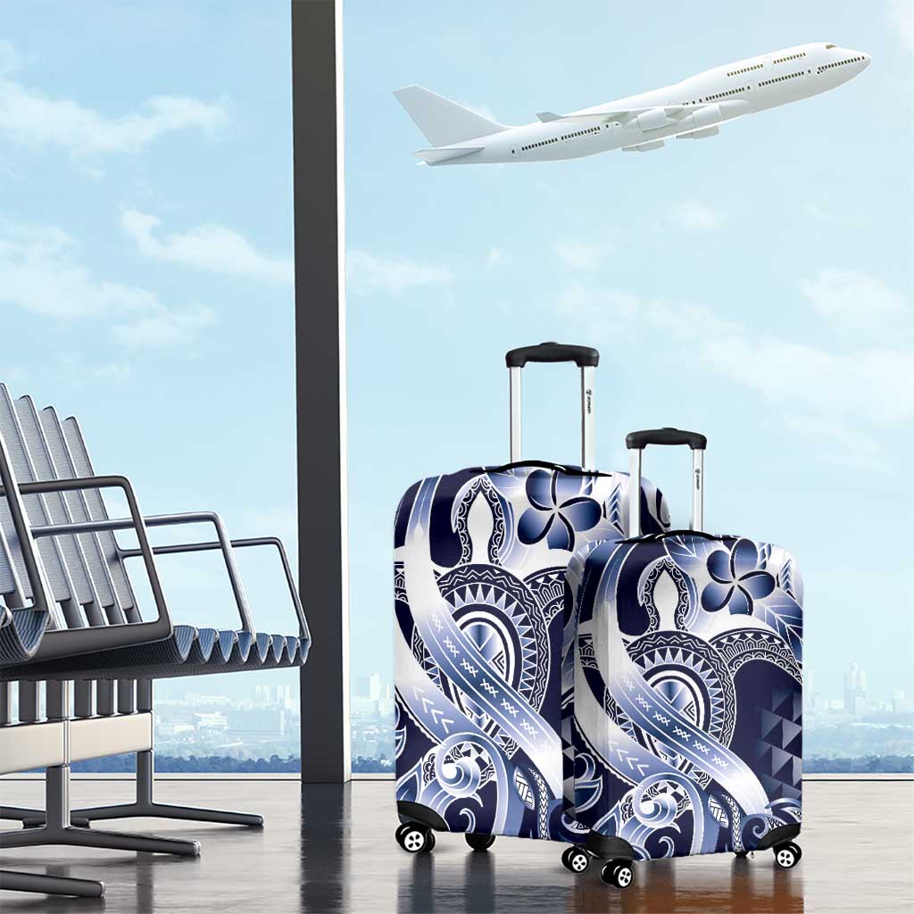 Aloha Blue Tribal Honu Tattoo Luggage Cover