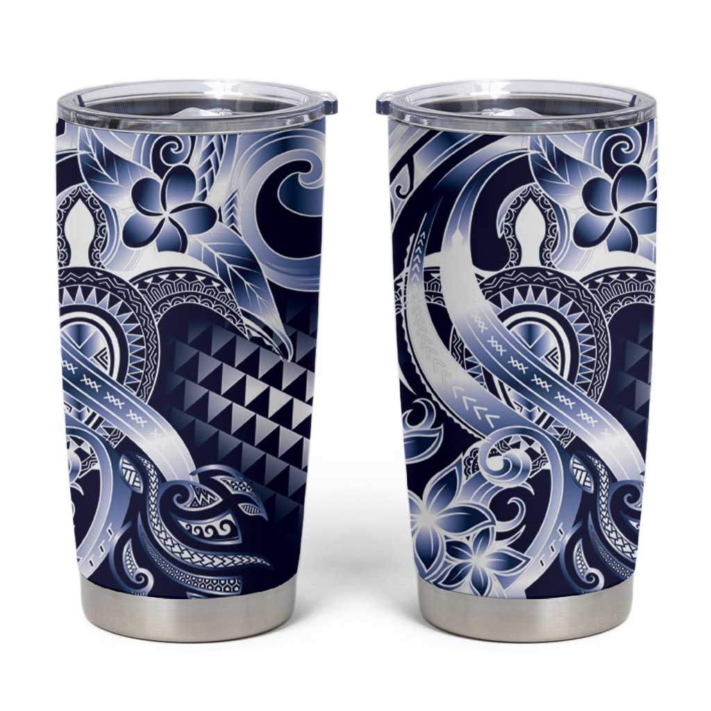 Aloha Blue Tribal Honu Tattoo Tumbler Cup